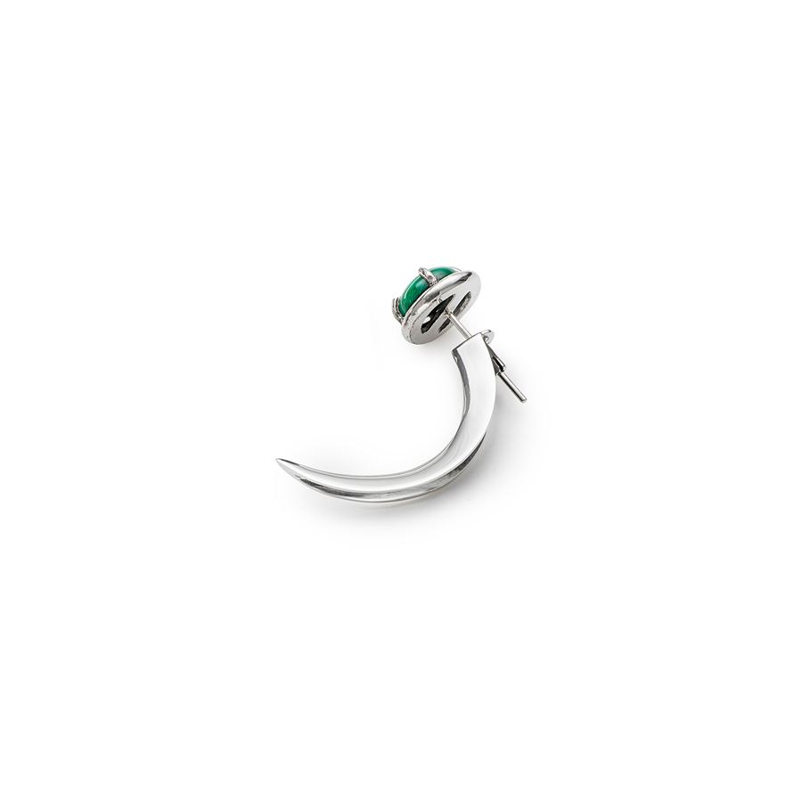 Malachite hook earring UNCINI | OR MALAC1/2 ARG